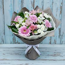 Букет цветов из:  Герберы, Альстромерии и Хризантемы #REPLACE_PRED# Марьино Сергиево-Посадский района