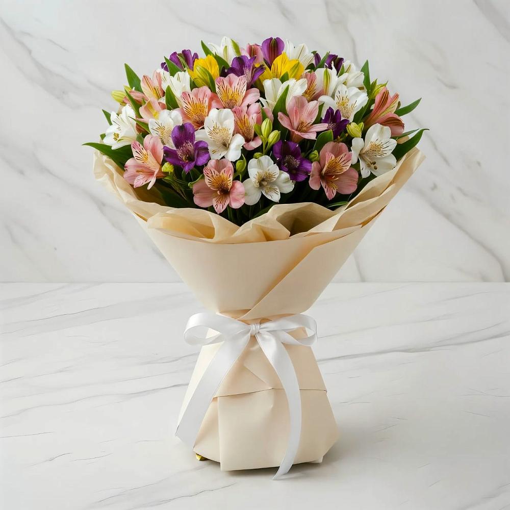 Букет цветов из: Альстромерии в Марьино Сергиево-Посадский района