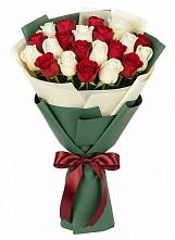 Букет Микс из красных и белых роз #REPLACE_PRED# Марьино Сергиево-Посадский района