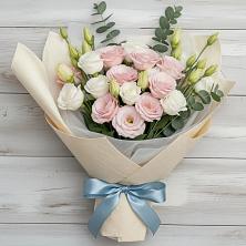 Букет цветов из:  Лизиантусы в Марьино Сергиево-Посадский района