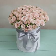 Цветочная композиция из Розы в шляпной коробке #REPLACE_PRED# Марьино Сергиево-Посадский района