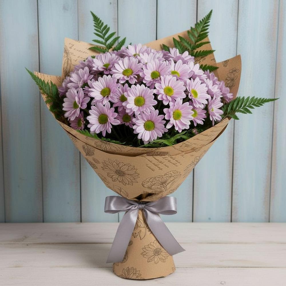 Букет цветов из: Хризантемы в Марьино Сергиево-Посадский района