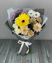 Букет цветов из:  Розы, Герберы и Хризантемы #REPLACE_PRED# Марьино Сергиево-Посадский района