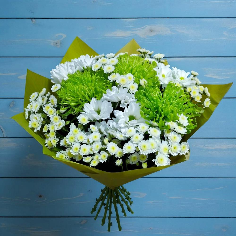 Букет цветов из: Хризантемы в Марьино Сергиево-Посадский района