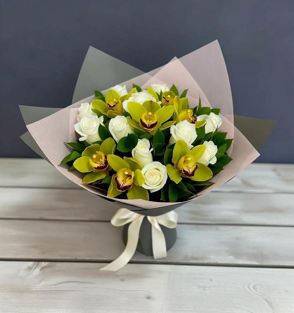 Букет цветов из: Орхидеи и Розы в Марьино Сергиево-Посадский района