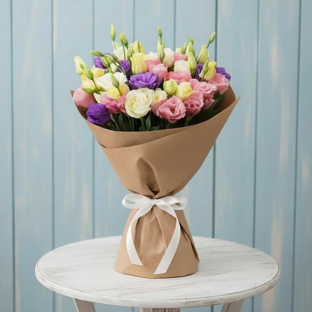 Букет цветов из: Лизиантусы в Марьино Сергиево-Посадский района