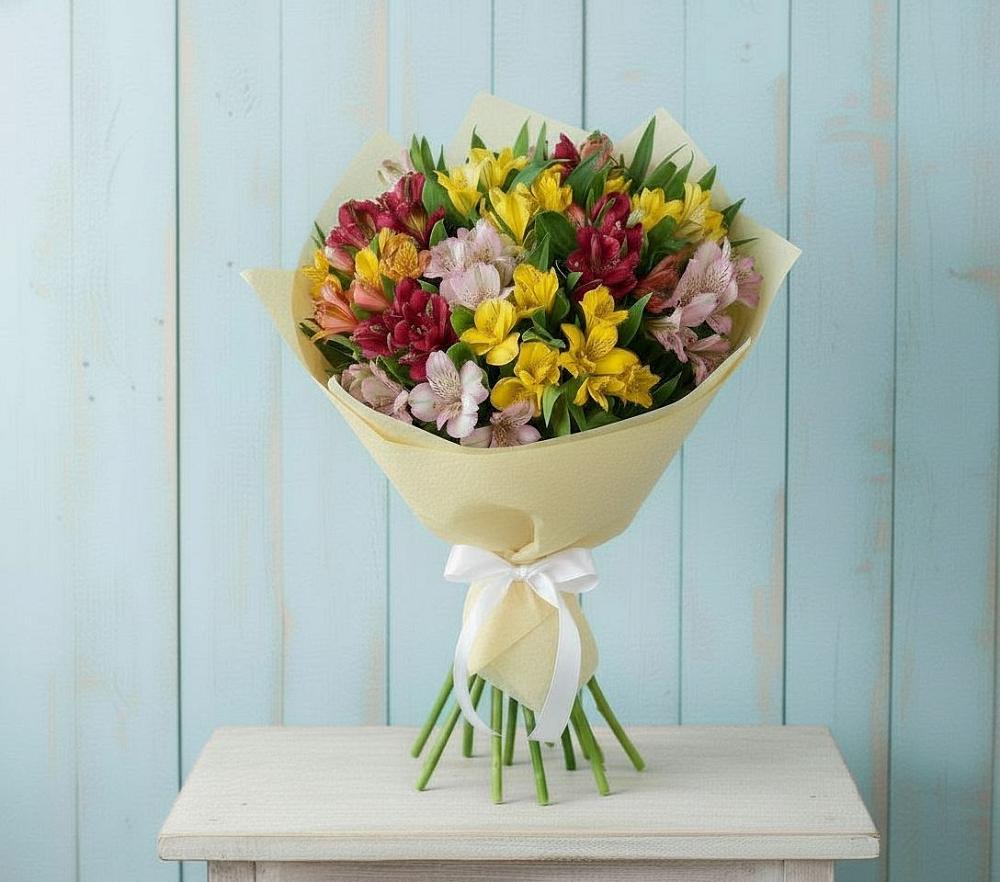 Букет цветов из: Альстромерии в Марьино Сергиево-Посадский района