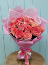 Букет 15 Розовых роз Равель в Марьино Сергиево-Посадский района
