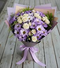 Букет цветов из:  Хризантемы и Розы #REPLACE_PRED# Марьино Сергиево-Посадский района