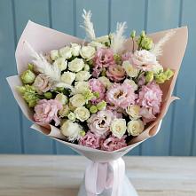Букет цветов из:  Альстромерии и Розы в Марьино Сергиево-Посадский района